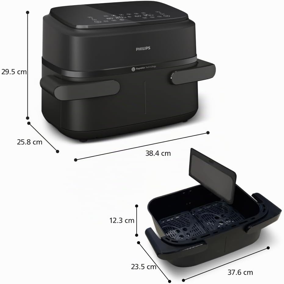 Philips Airfryer 1000 - Friggitrice ad aria con Cestello Flexi da 7.1L