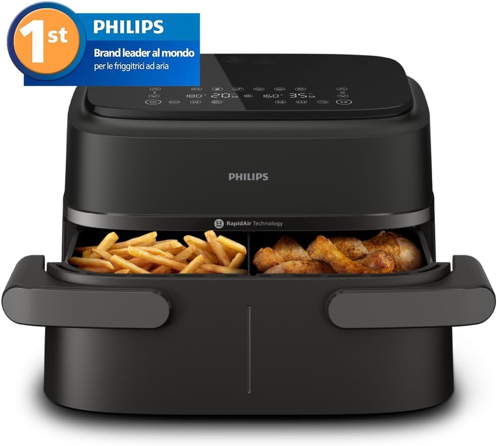Philips Airfryer 1000 - Friggitrice ad aria con Cestello Flexi da 7.1L