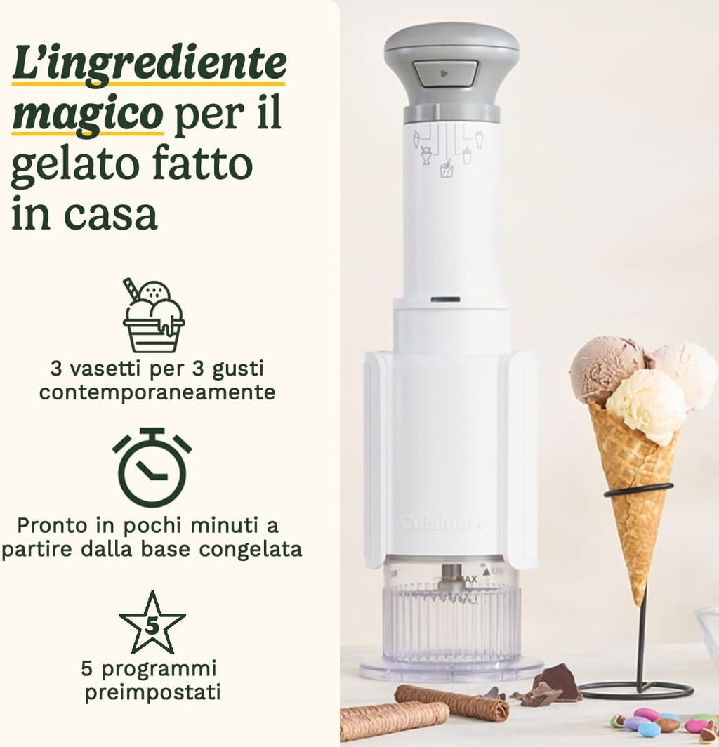 Cuisinart FreezeWand – 5 programmi: Gelato, Sorbetto, Frappè, Granita