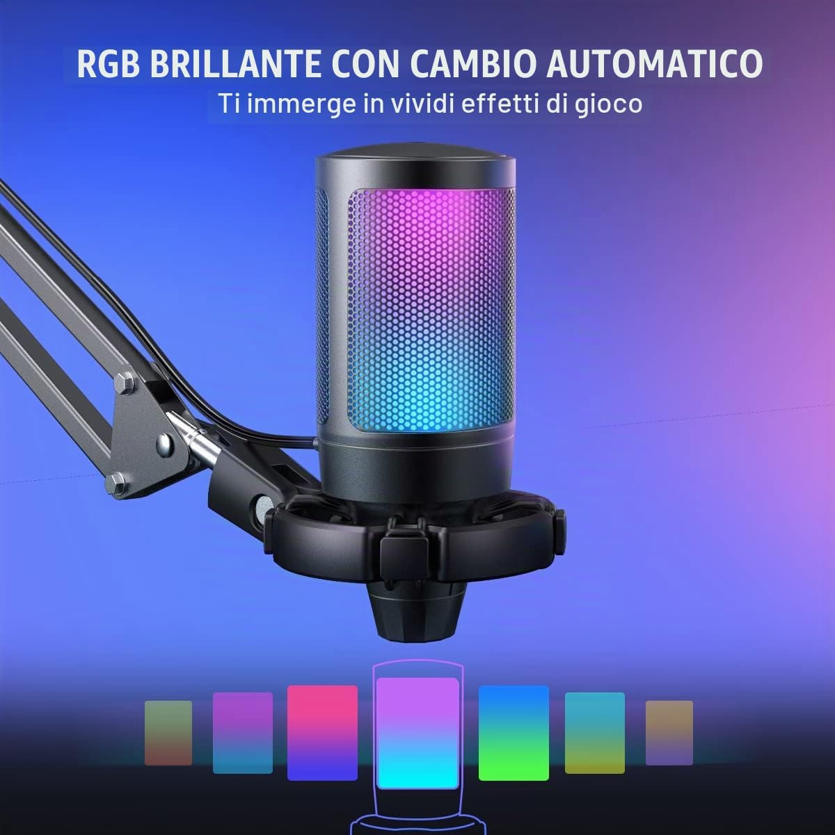FIFINE USB Microfono PC PS4 PS5
