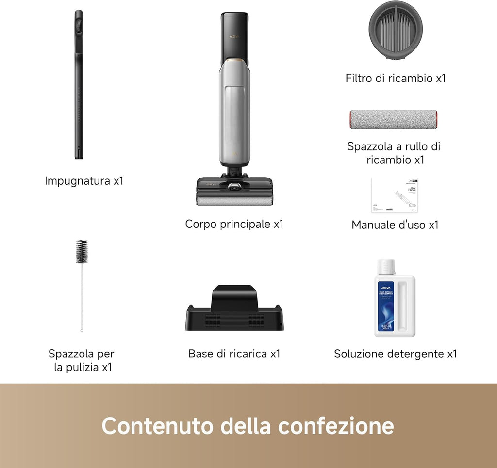 Mova X4 Pro Aspirapolvere Lavapavimenti Senza Fili