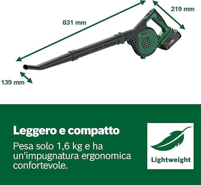 Bosch Soffiatore da giardino a batteria