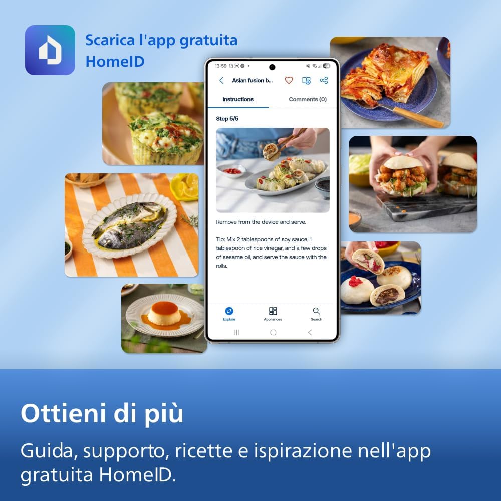 Philips Airfryer 1000 - Friggitrice ad aria con Cestello Flexi da 7.1L