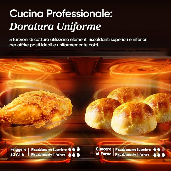 COSORI Friggitrice ad Aria 10 Litri, 7 in 1 Doppia Resistenza