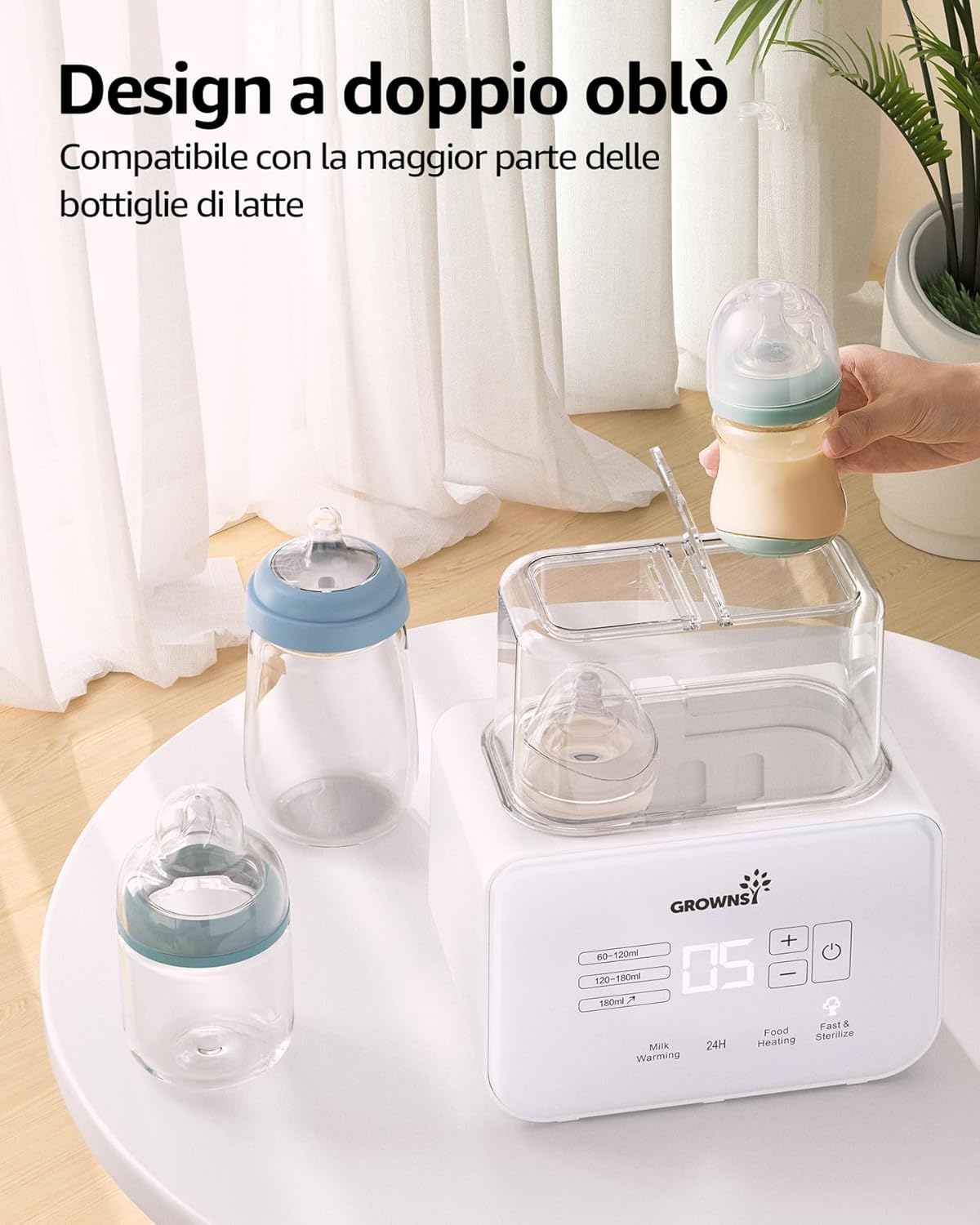 Grownsy Scaldabiberon, Sterilizzatore