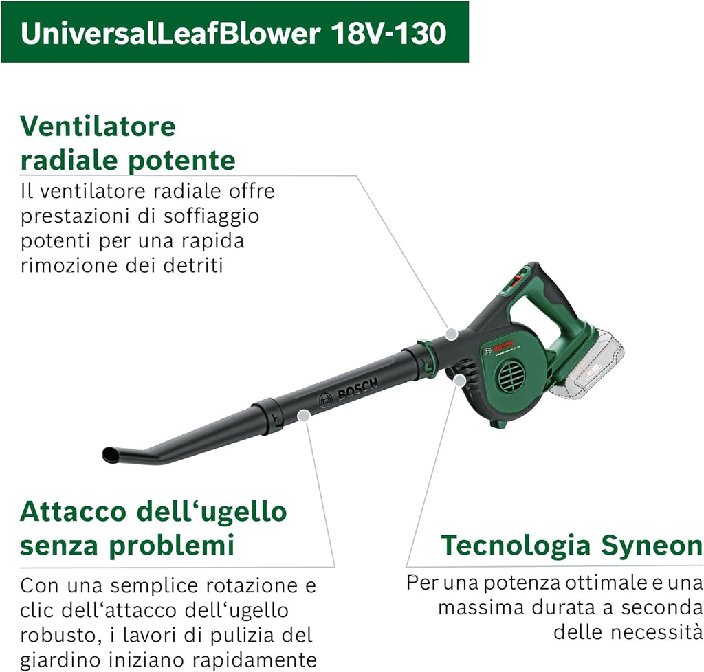 Bosch Soffiatore da giardino a batteria