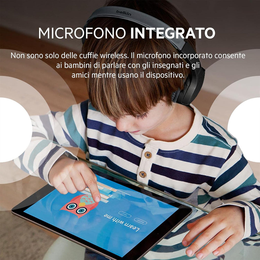 Cuffie wireless per bambini con microfono integrato