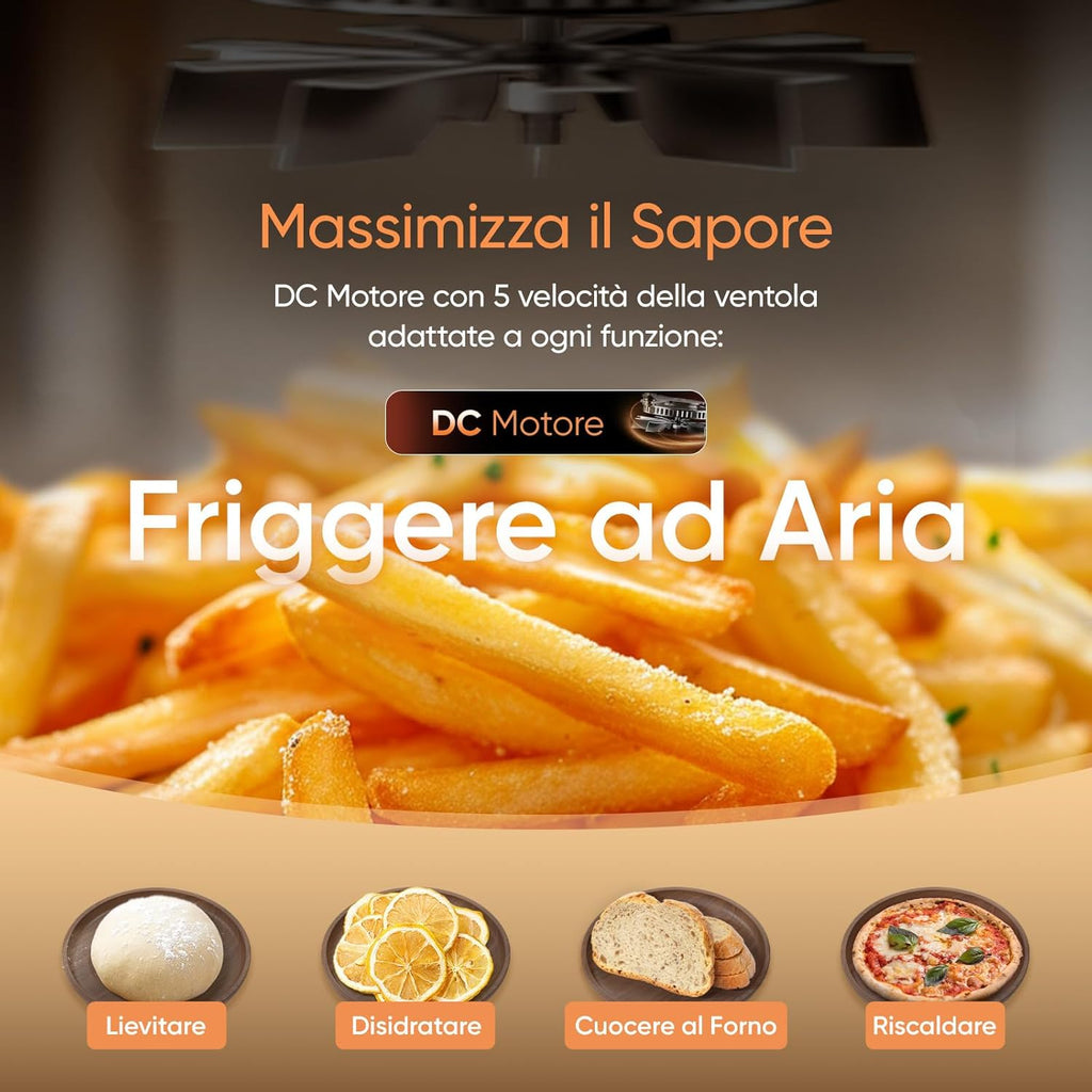 COSORI Turbo Tower Pro Friggitrice ad Aria 10,8L Doppio Cestello