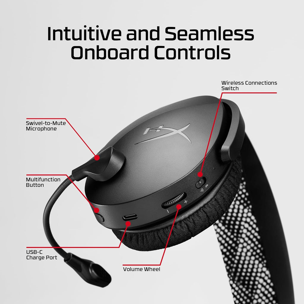 HyperX Cloud Jet - Cuffie da gioco Dual Wireless da 2,4 GHz e Bluetooth