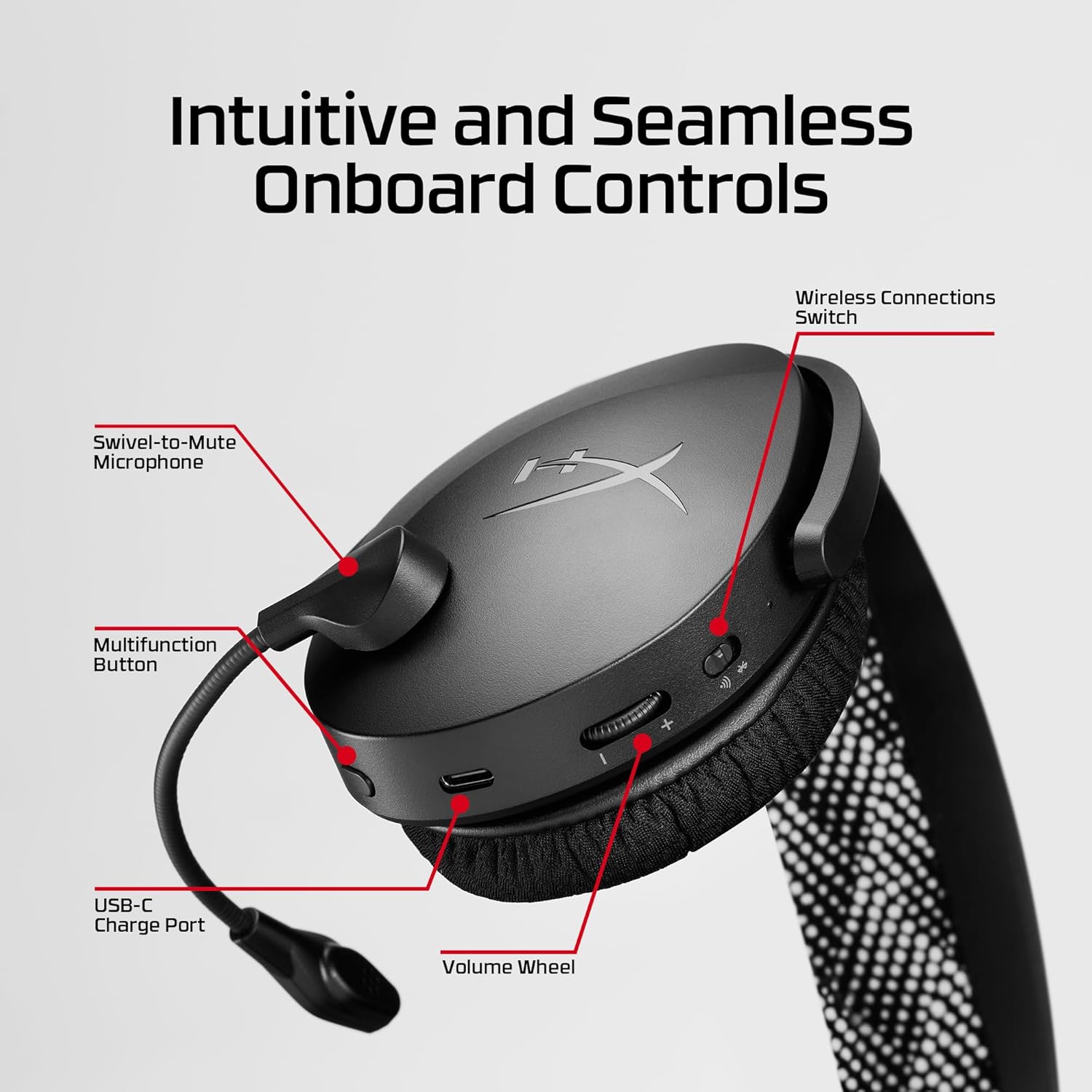HyperX Cloud Jet - Cuffie da gioco Dual Wireless da 2,4 GHz e Bluetooth