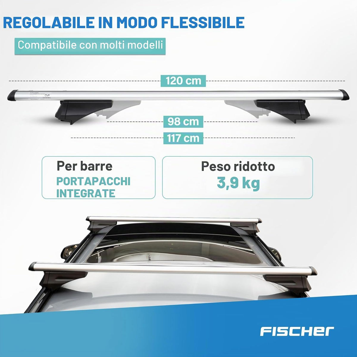 FISCHER Barre portapacchi CrossLine L