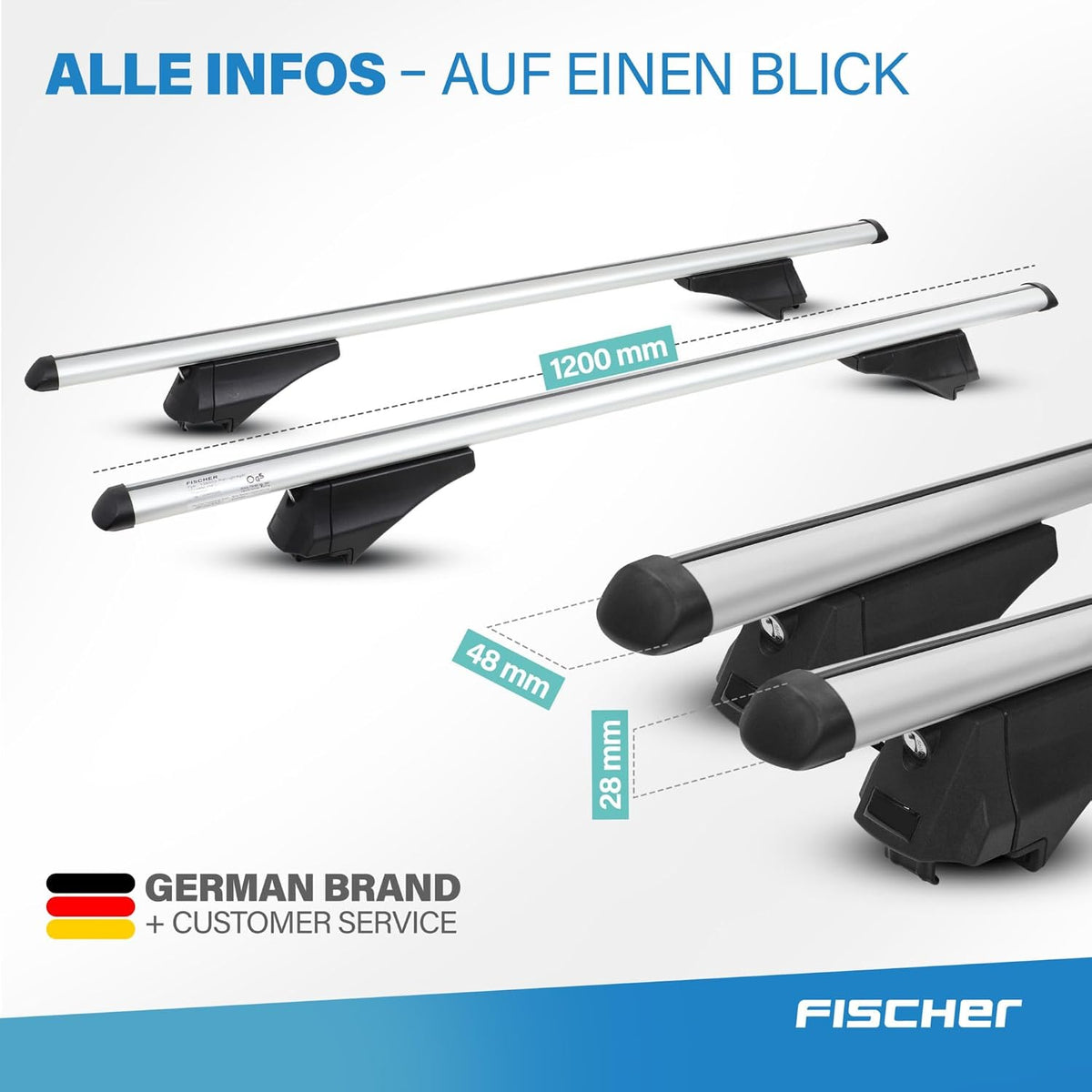 FISCHER Barre portapacchi CrossLine L