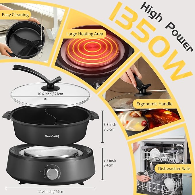 Food Party Hot Pot Elettrico 4L
