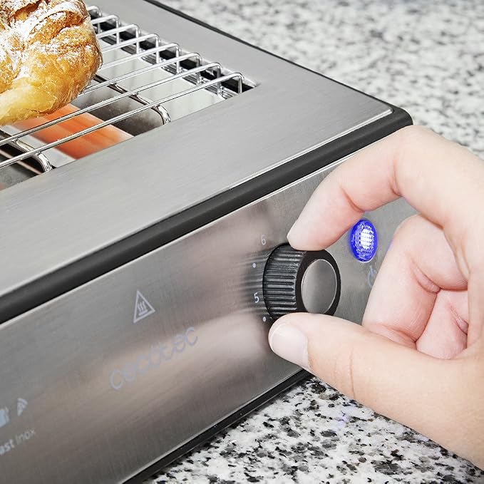 Cecotec Tostapane Orizzontale Turbo Easy toast Inox