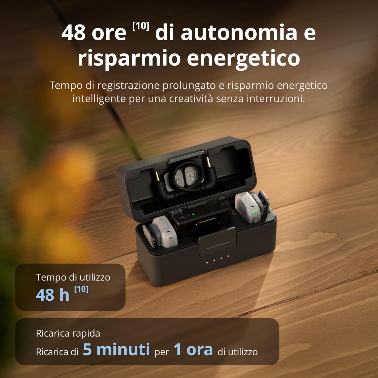 DJI Mic Mini 2 (1 TX + 1 RX mobile + Custodia di ricarica)