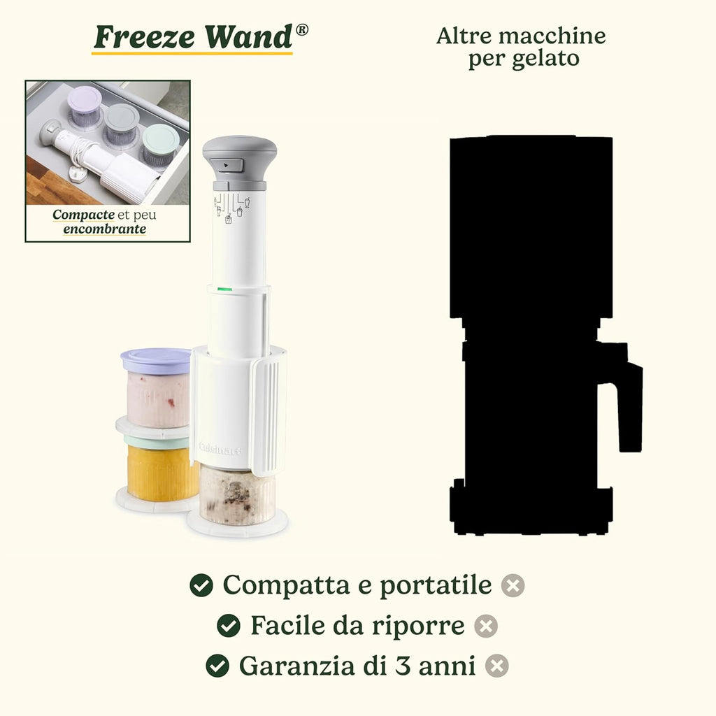 Cuisinart FreezeWand – 5 programmi: Gelato, Sorbetto, Frappè, Granita