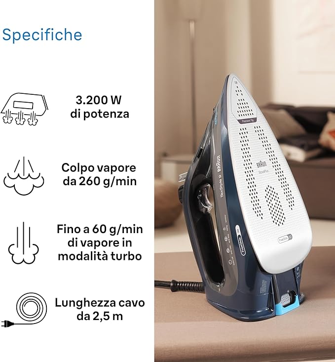 Braun TexStyle 9 SI9682DB Ferro da Stiro a vapore