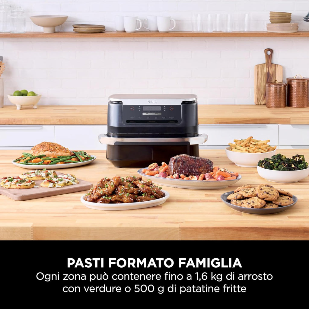 Ninja FlexDrawer Friggitrice ad aria doppio cestello, 6,6 L