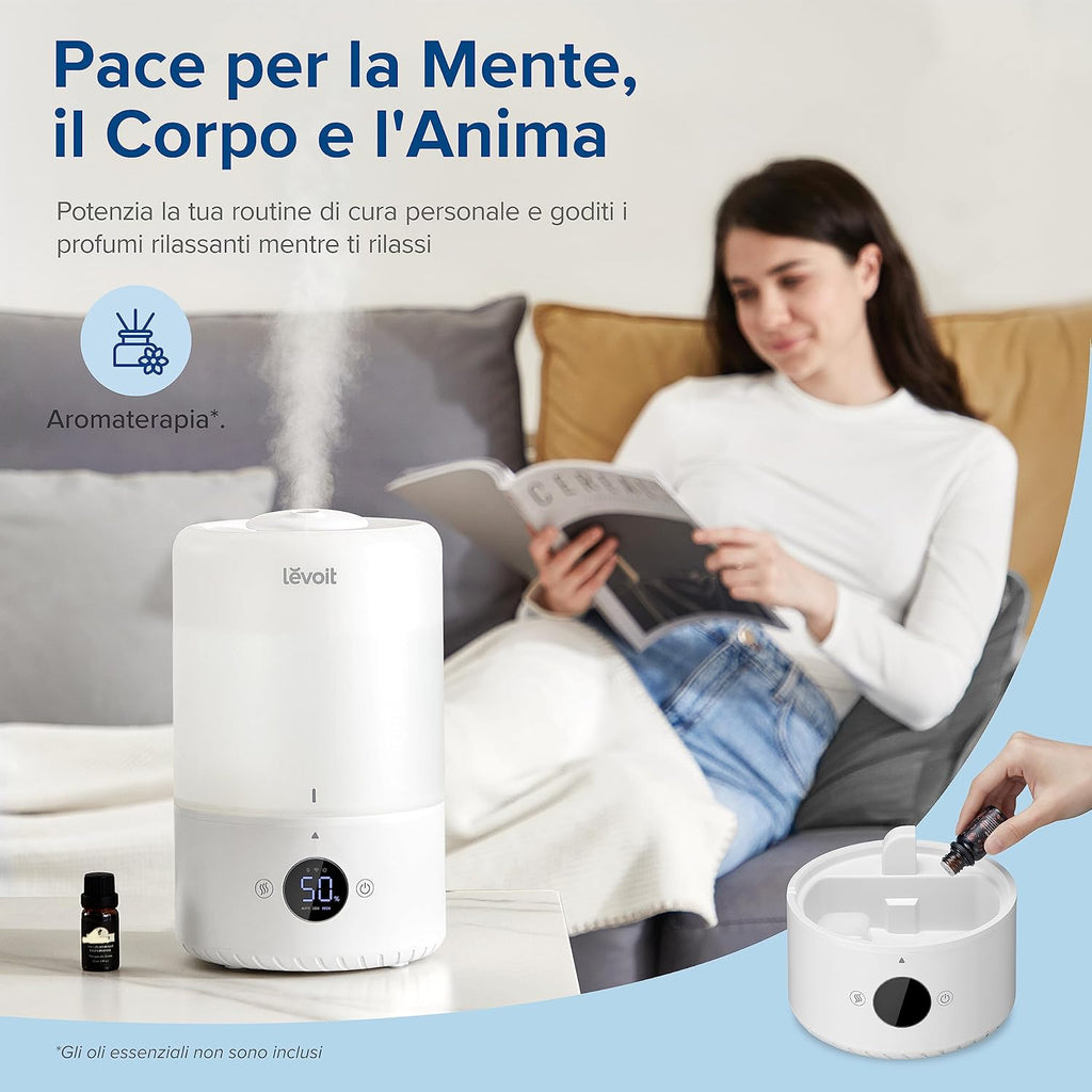 LEVOIT Umidificatore Ambiente Smart Top-Fill Dual 200S