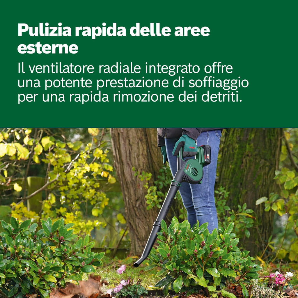 Bosch Soffiatore da giardino a batteria
