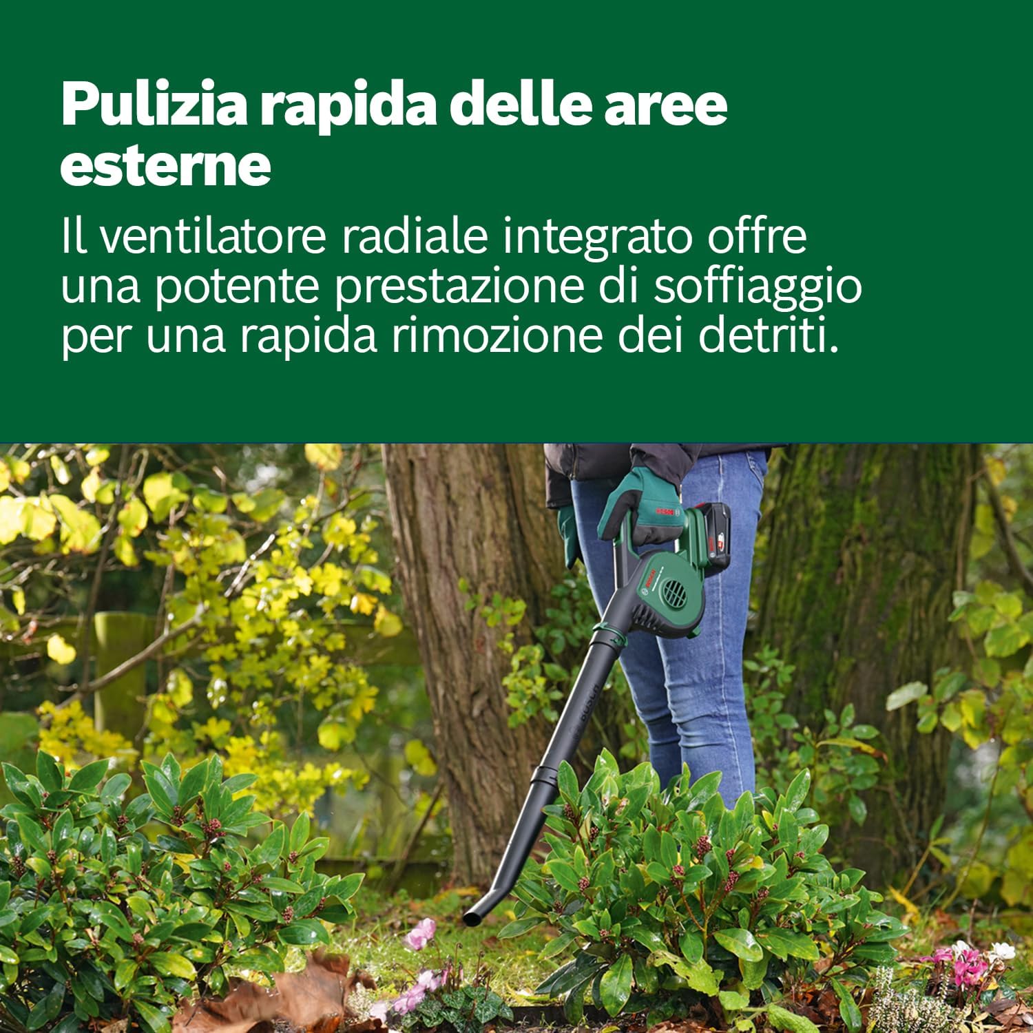 Bosch Soffiatore da giardino a batteria