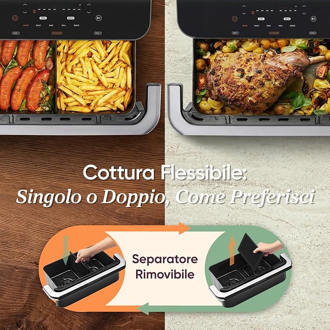 COSORI Friggitrice ad Aria 10 Litri, 7 in 1 Doppia Resistenza