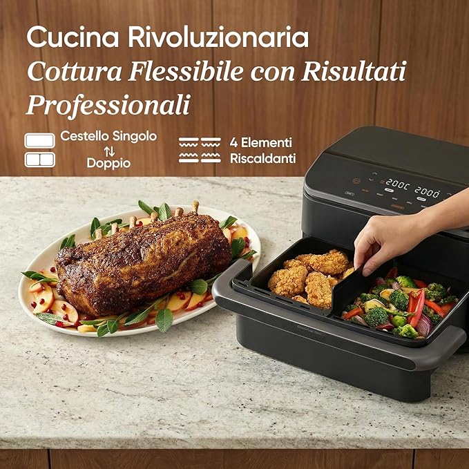 COSORI Friggitrice ad Aria 10 Litri, 7 in 1 Doppia Resistenza
