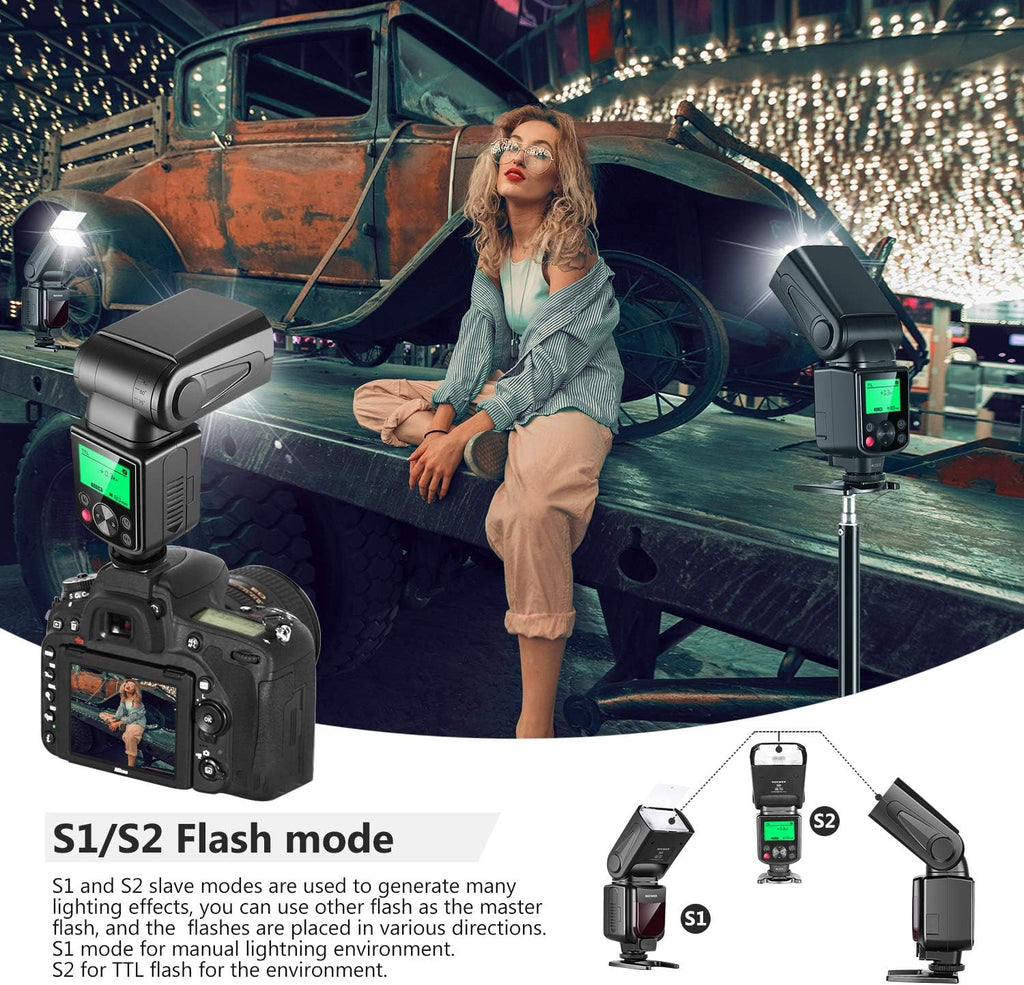 NEEWER 750II TTL Flash Speedlite con Schermo LCD