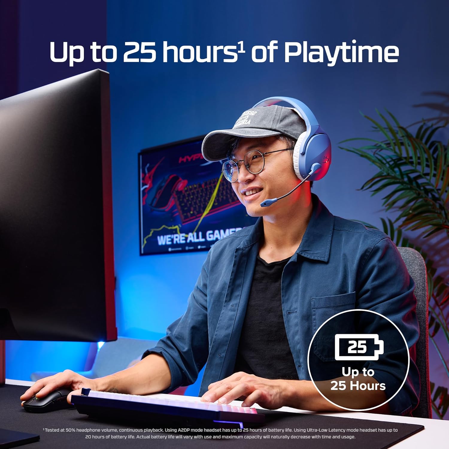 HyperX Cloud Jet - Cuffie da gioco Dual Wireless da 2,4 GHz e Bluetooth