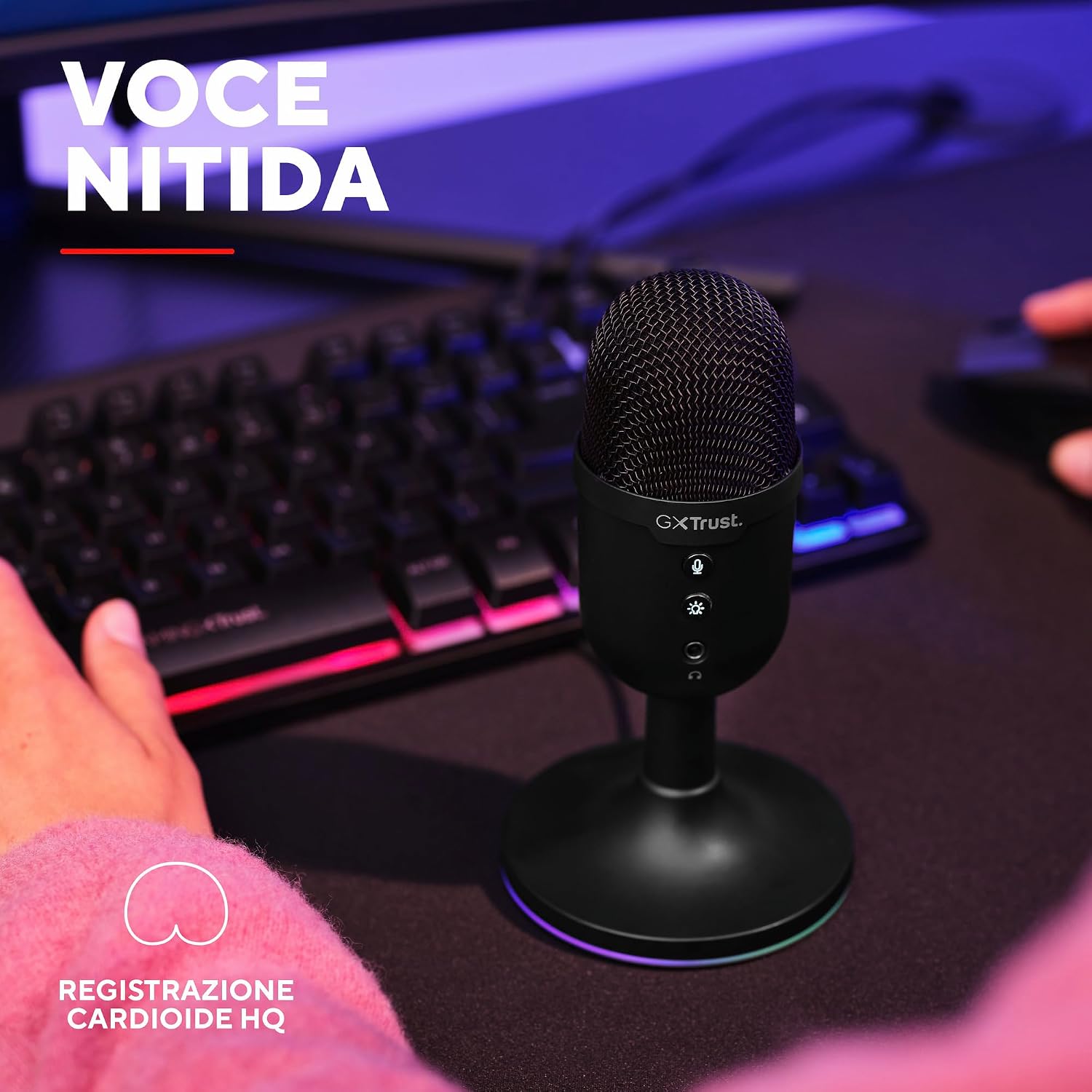 GXTrust Yami Microfono a Condensatore USB da Streaming