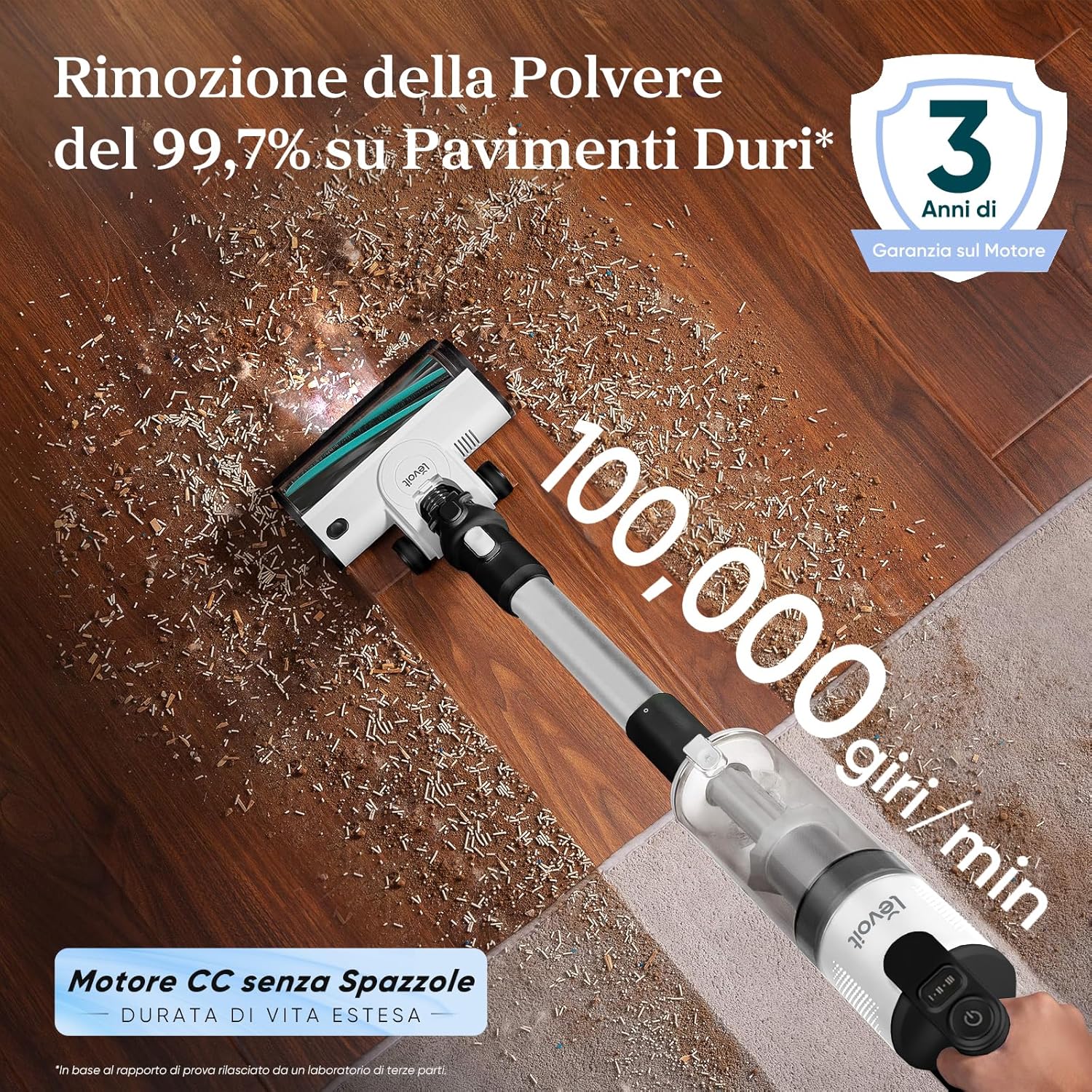 LEVOIT Aspirapolvere senza Fili Antigroviglio