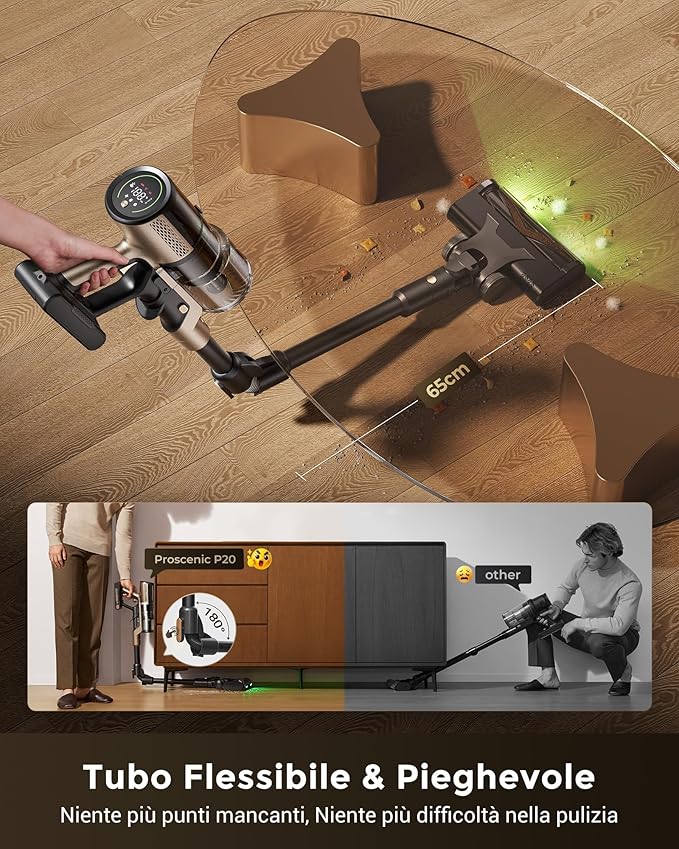 Proscenic P20 Aspirapolvere Senza Fili