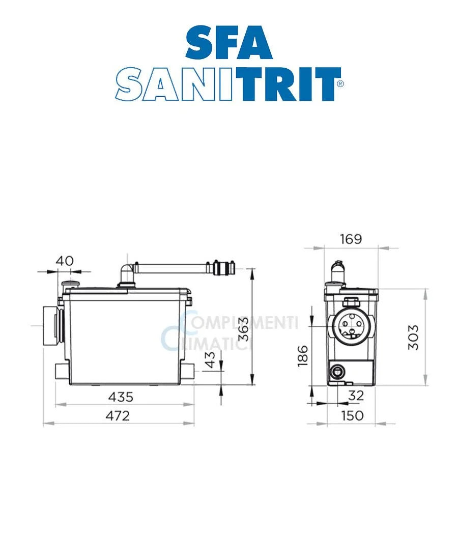 Sanipack PRO UP - Trituratore