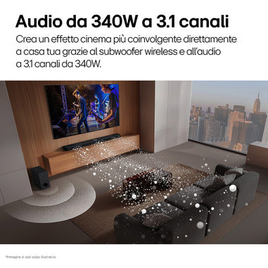 Soundbar LG S60T - 340 W, 3.1 canali